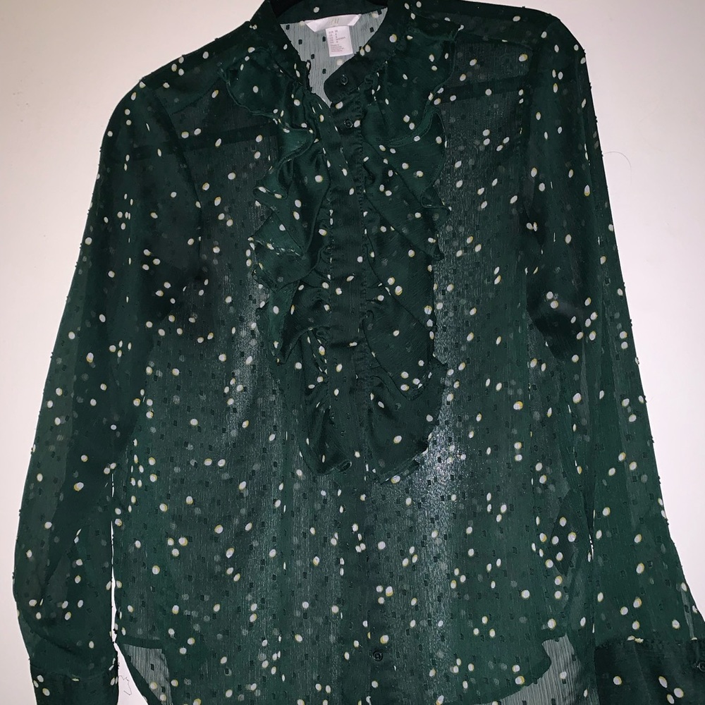 polka dot blouse